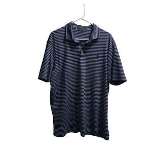 Polo Ralph Lauren Classic Fit Polo Navy and Light Blue Striped Extra Large (XL)